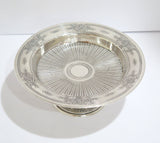 Pair of 8 in - Sterling Silver Tiffany & Co. Antique Floral Footed Serving Plates