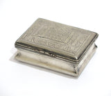 3 in - Sterling Silver Gilded Interior Antique Floral Snuff Box