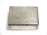 3 in - Sterling Silver Gilded Interior Antique Floral Snuff Box