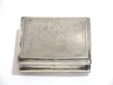 3 in - Sterling Silver Gilded Interior Antique Floral Snuff Box