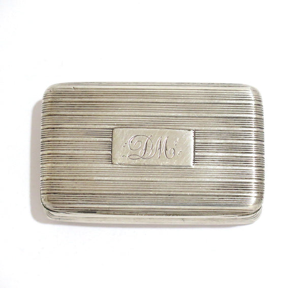 3" Sterling Silver Gilded Interior Antique English Thomas Shaw c. 1822 Snuff Box