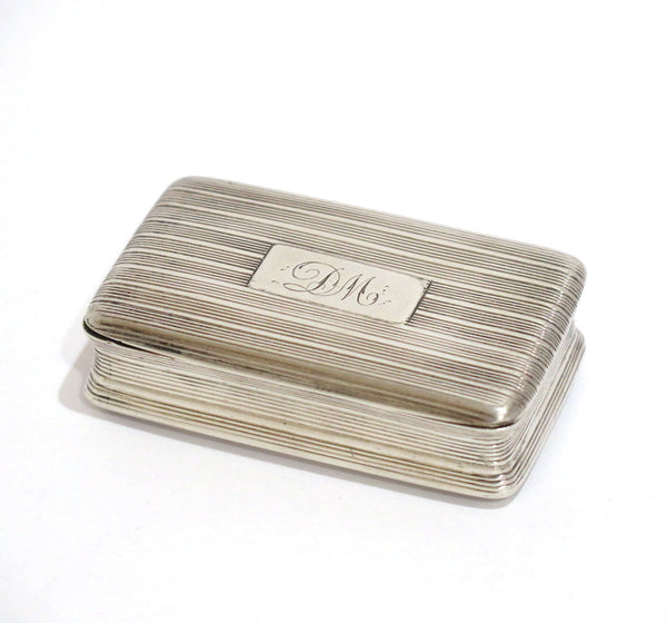 3" Sterling Silver Gilded Interior Antique English Thomas Shaw c. 1822 Snuff Box