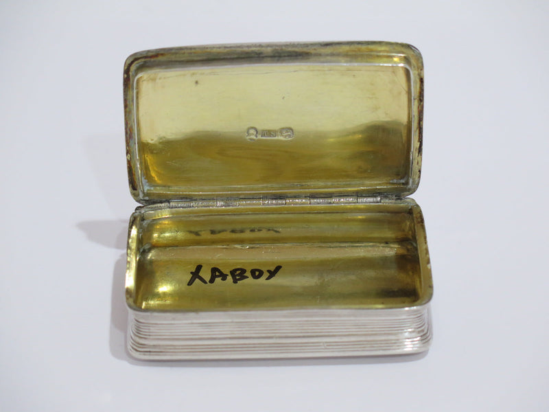3" Sterling Silver Gilded Interior Antique English Thomas Shaw c. 1822 Snuff Box