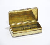 2 7/8 in - Sterling Silver Gold Wash Antique Floral Snuff Box