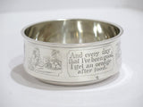 2 pieces - Sterling Silver Gorham Antique Child's Bowl & Plate w/ Poetic Sayings